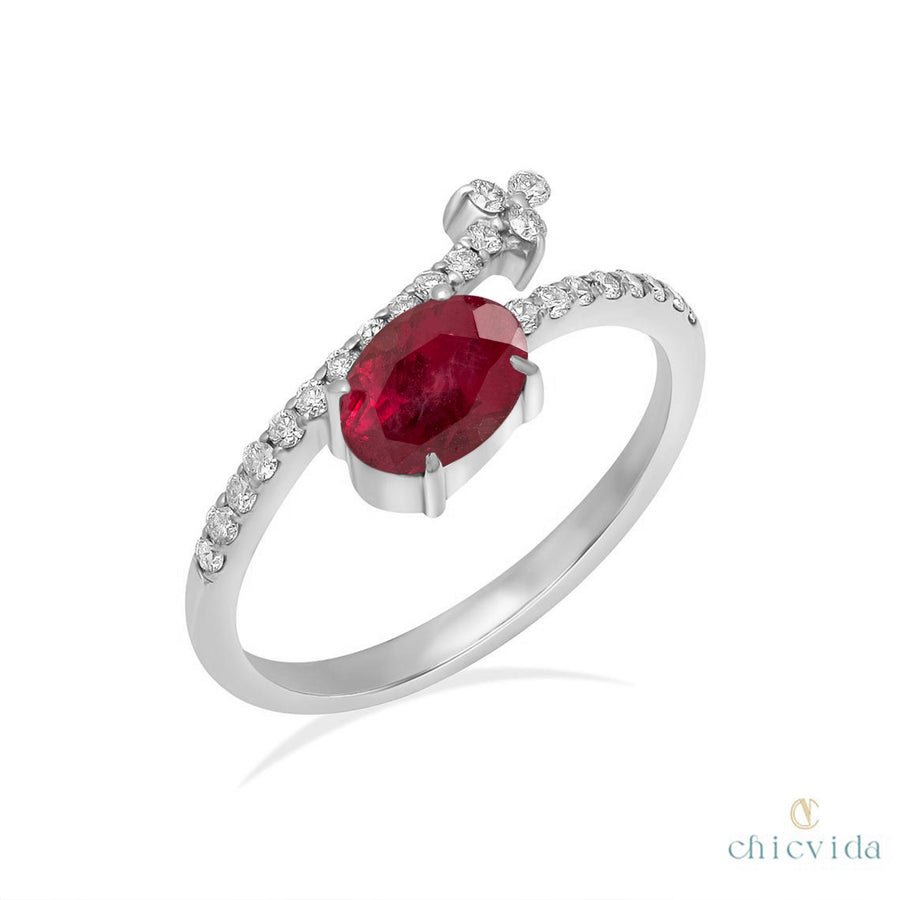 Ruby Wedding Gold Ring