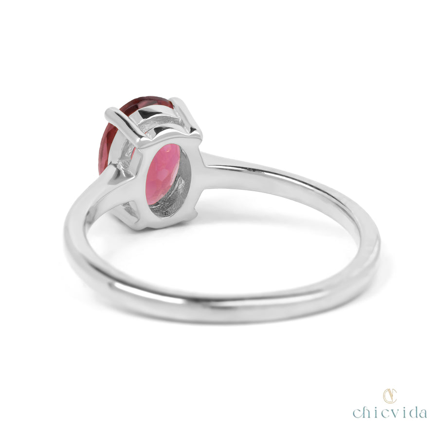 Glowing Pink Tourmaline Ring