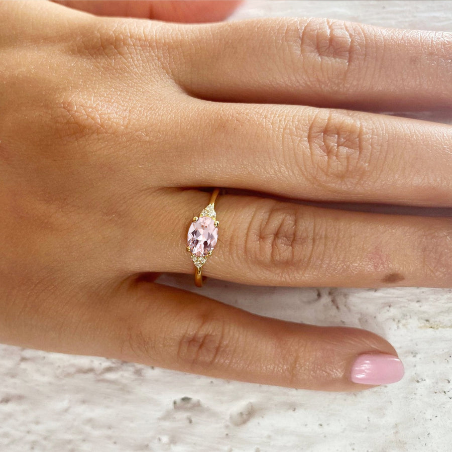 Morganite Pink Engagement Ring