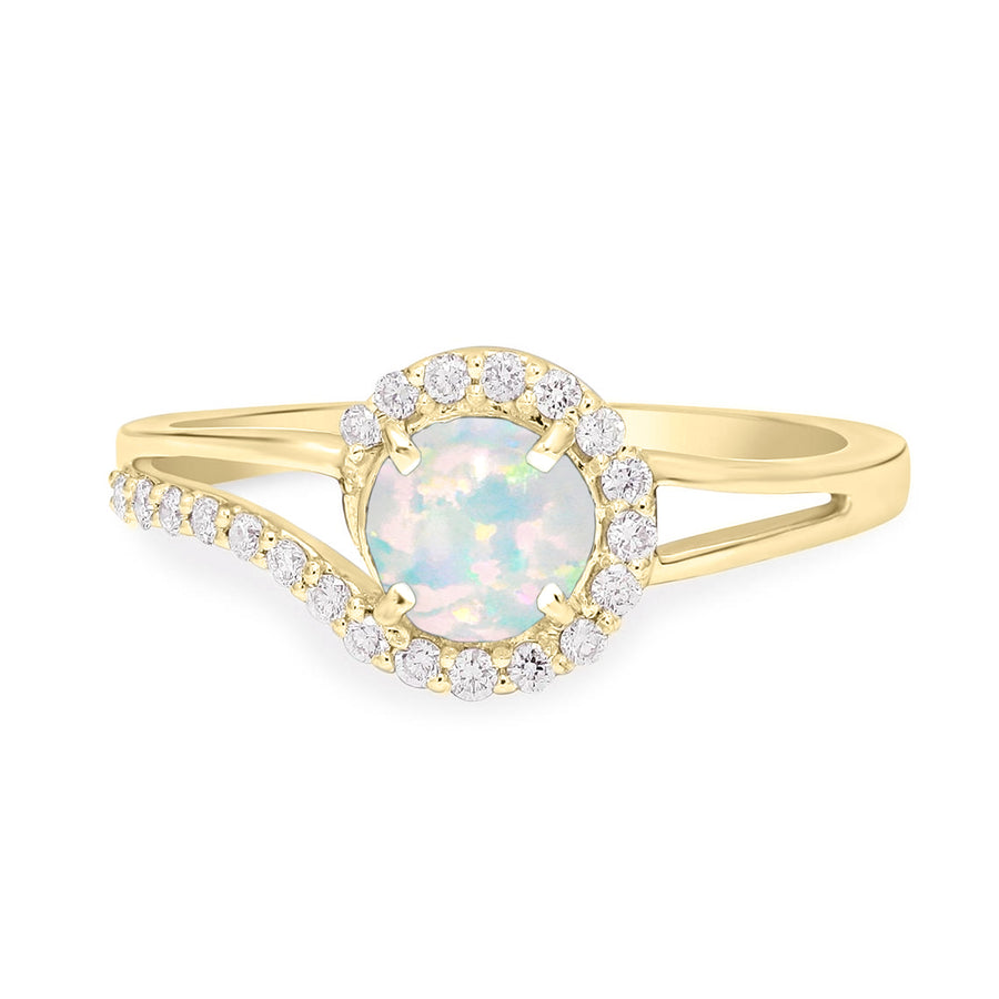 Wave Opal Ring