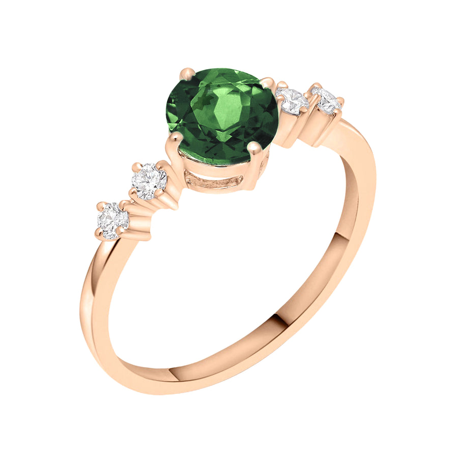 Datenight Green Tourmaline Gold Ring