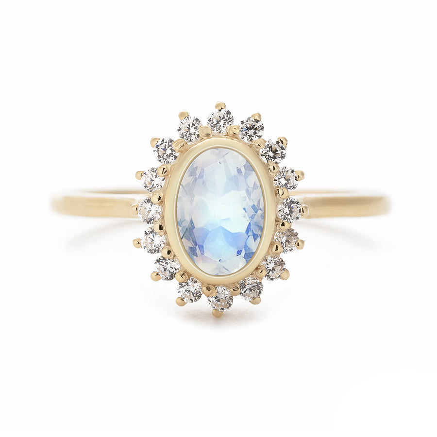 Aroma Moonstone Gold Ring