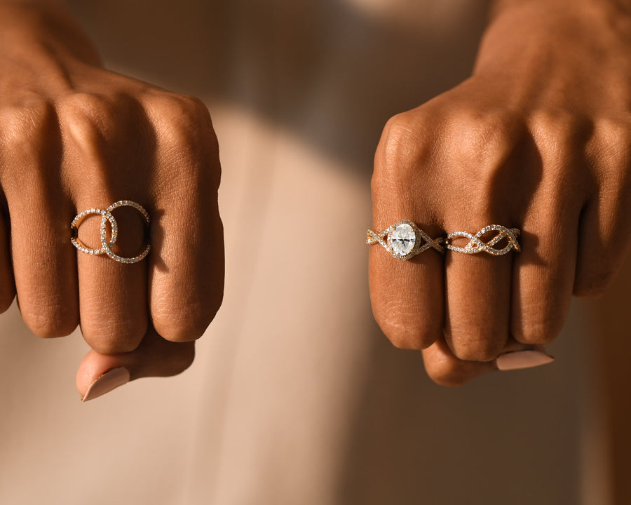Knot Moissanite Ring