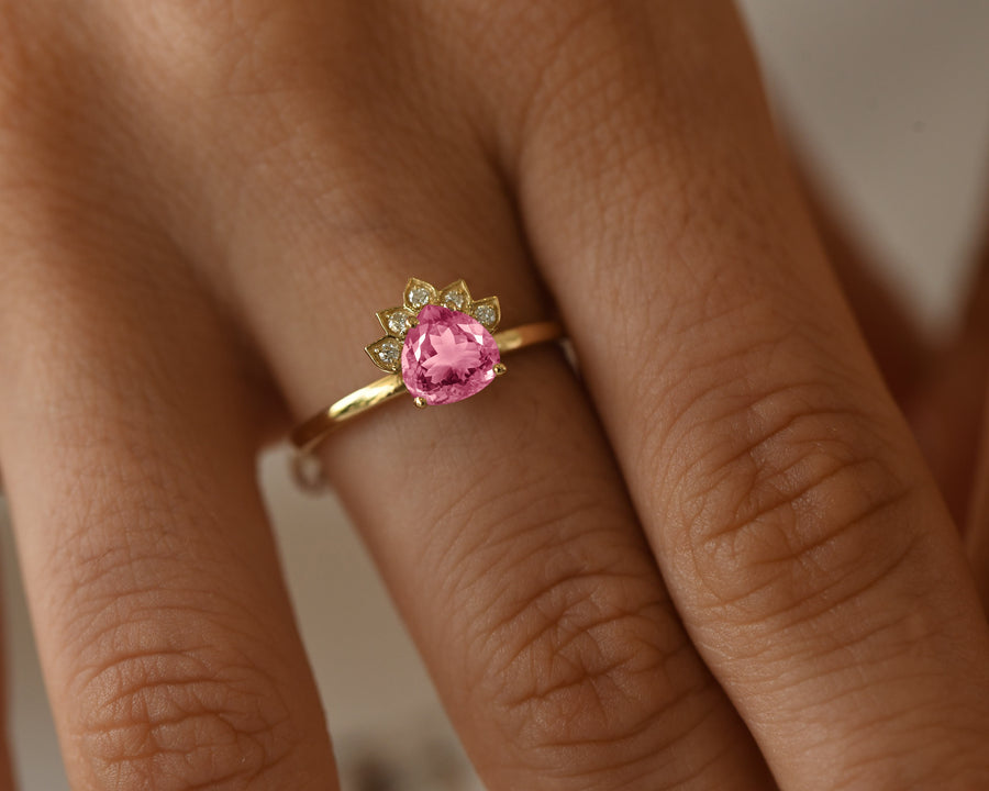 Blush Pink Tourmaline Ring