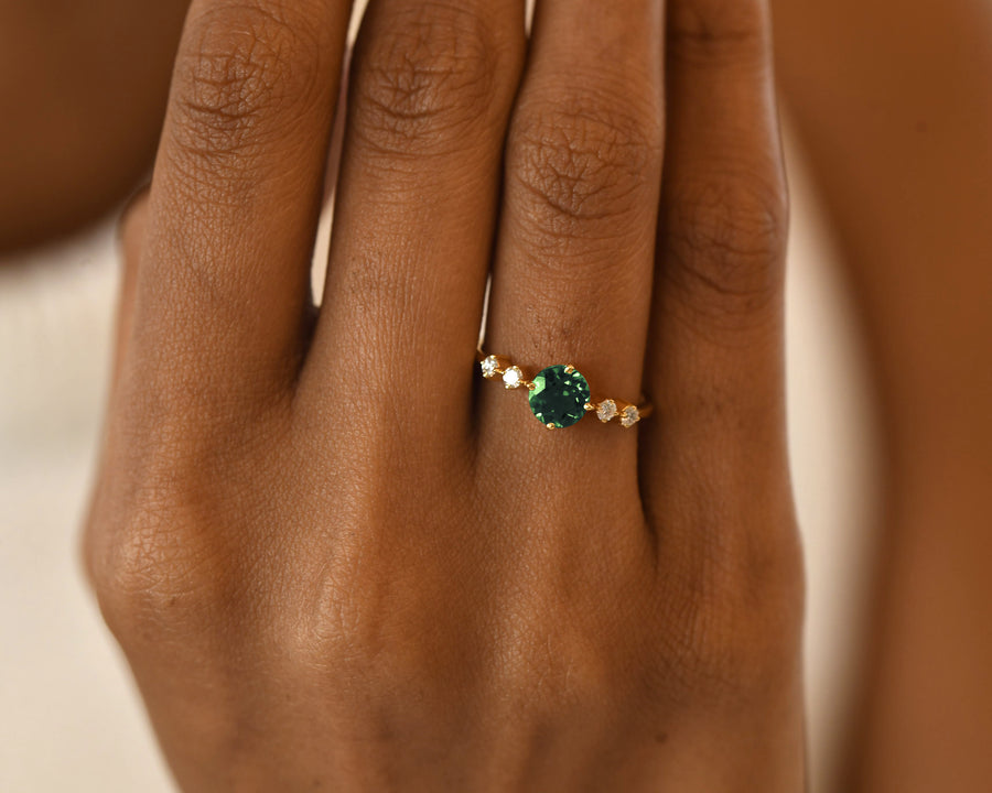 Green Tourmaline Ring Gold