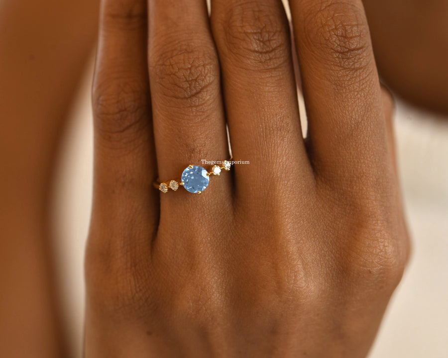 Aquamarine Wedding Ring