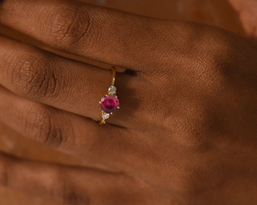 Ruby Gemstone Ring For Her