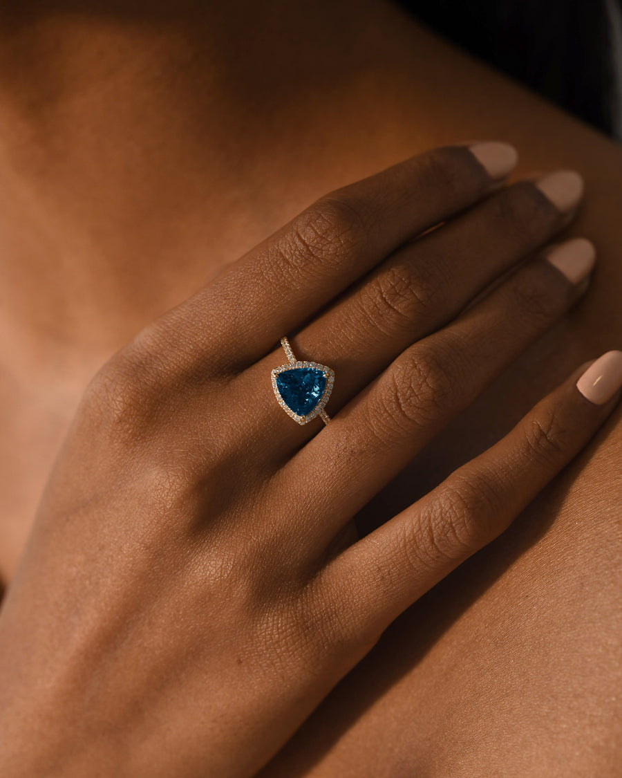 Blue Topaz Statement Ring