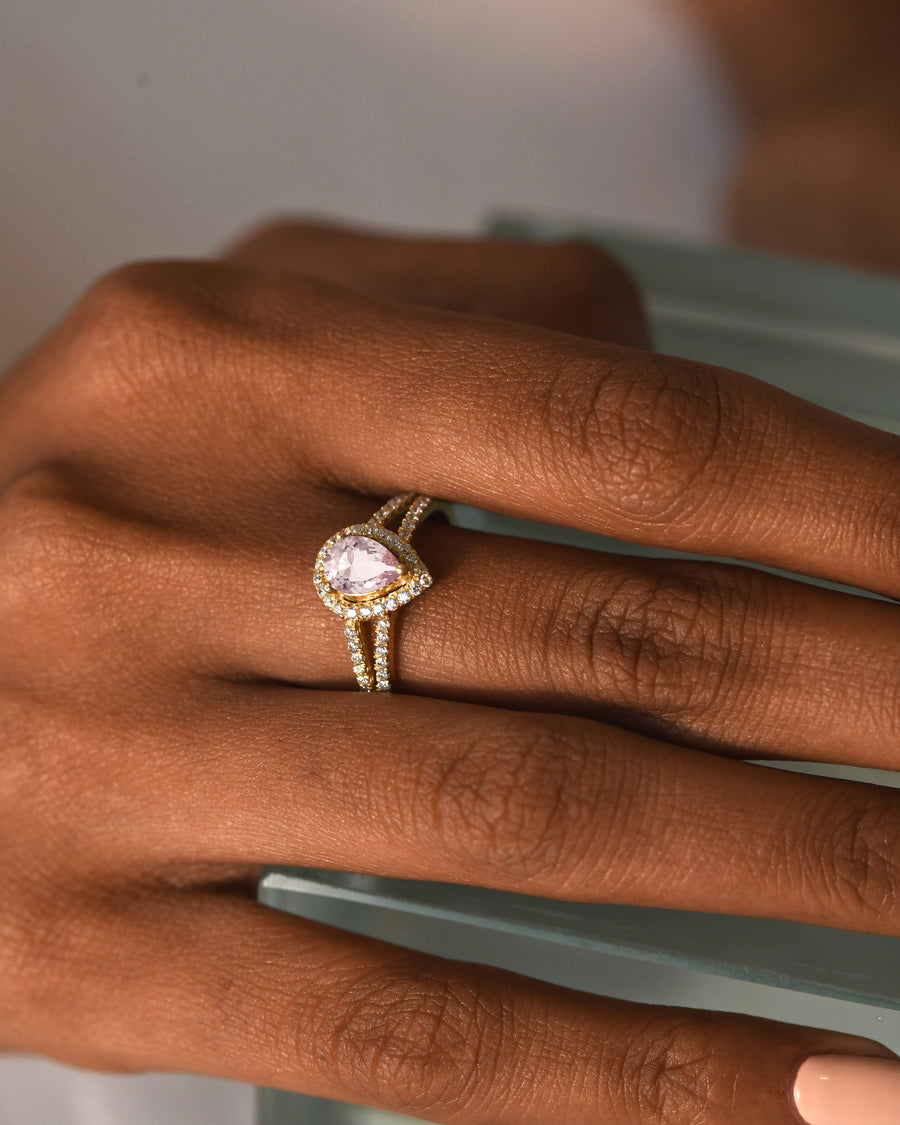 Morganite Gold Ring