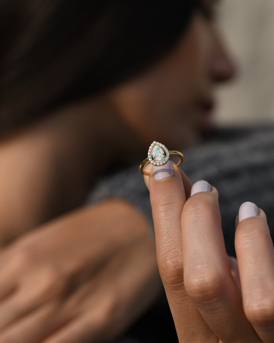 Droplet Opal Ring