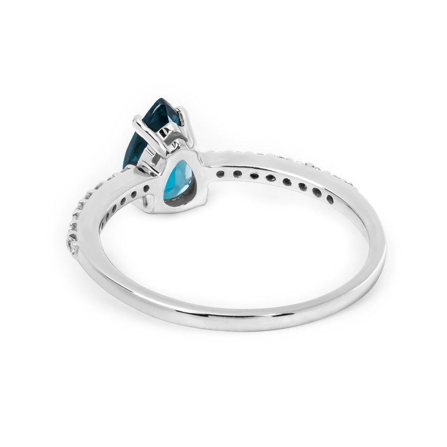 Diva Ring with London Blue Topaz