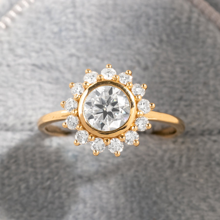 Lab Diamond Sun Ring