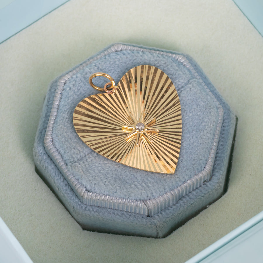 Bosom Heart Shape Pendant in 14k Solid Gold