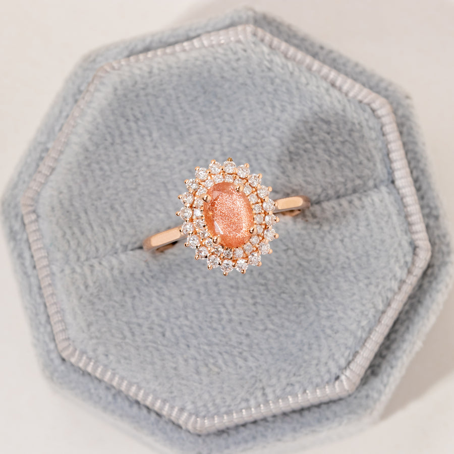 Sunstone Cluster Ring