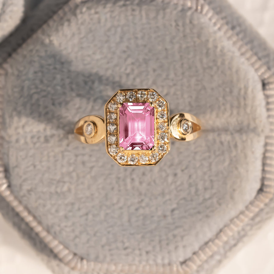 Ray Pink Tourmaline Ring