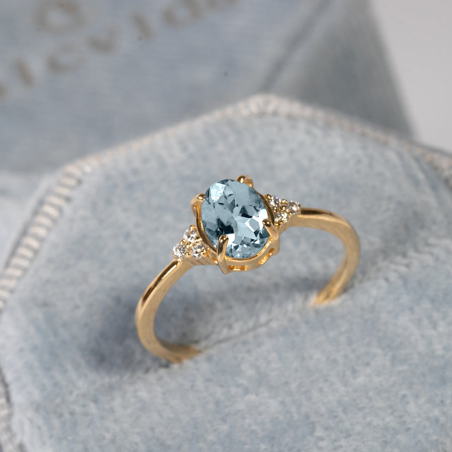 Aquamarine Ring Gold