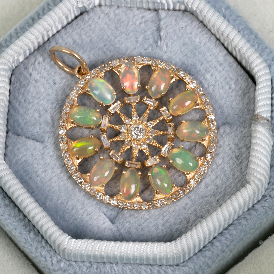 Lily Of The Valley Opal Pendant