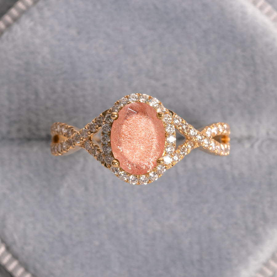 Oregon Sunstone Engagement Ring