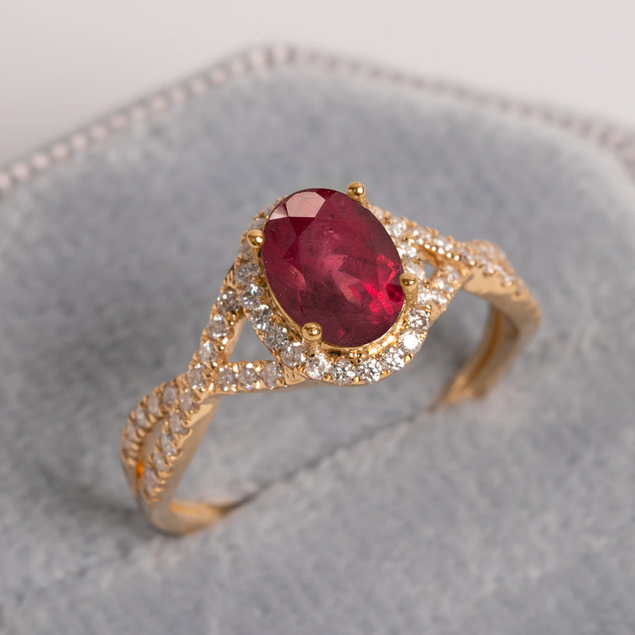 Ruby Oval Gemstone Ring