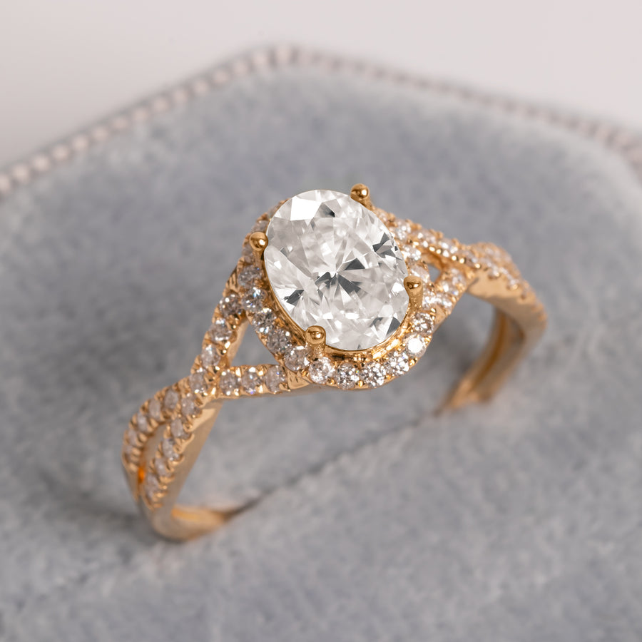 Moissanite Gold Ring