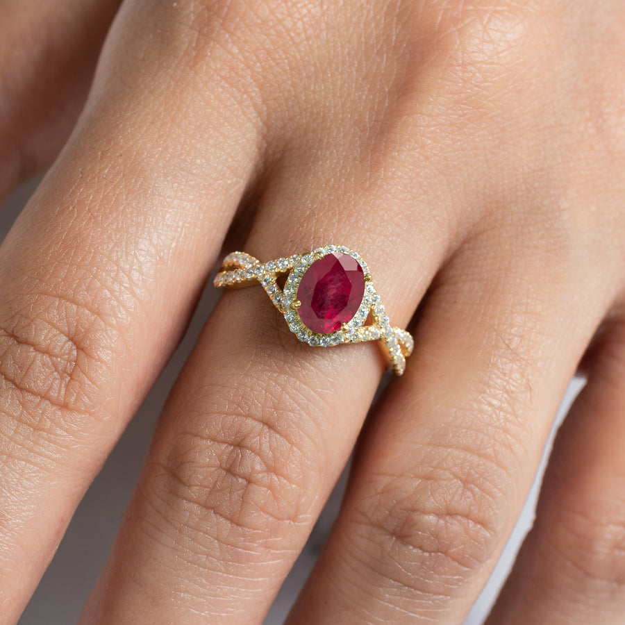 Unique Ruby Engagement Ring