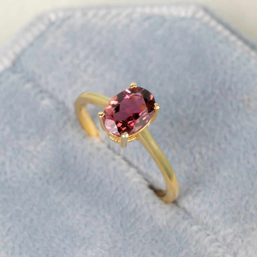 Glowing Pink Tourmaline Ring