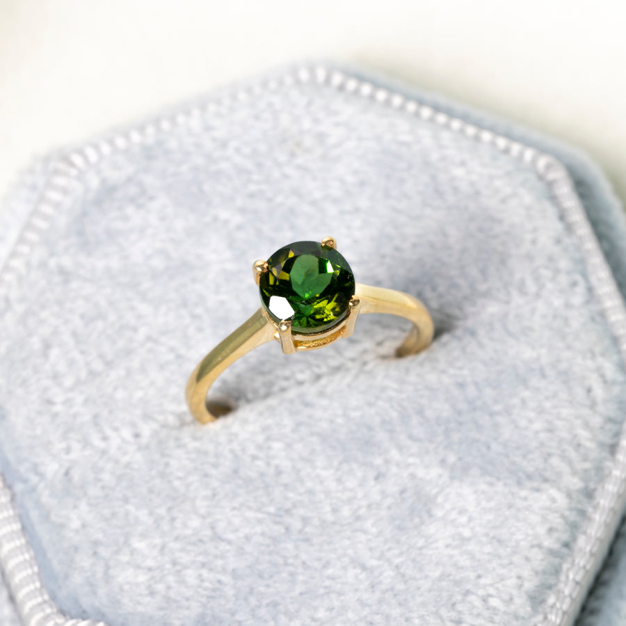 Blushing Green Tourmaline Ring