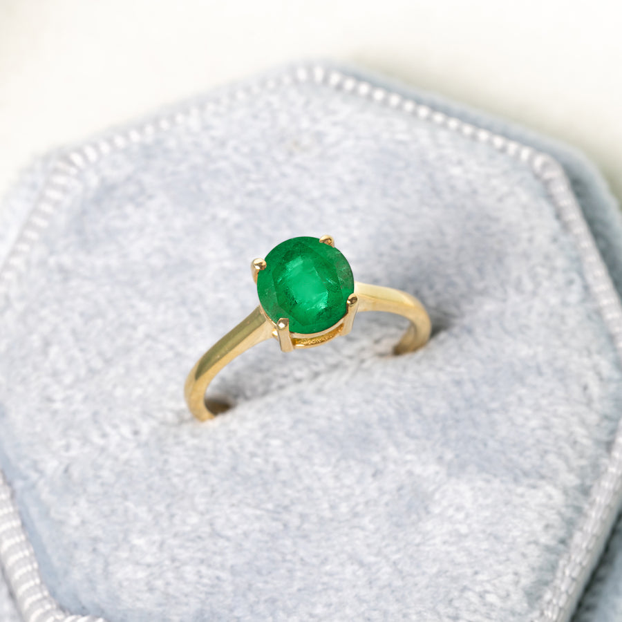 Blushing Emerald Ring