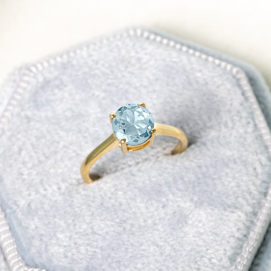 Blushing Aquamarine Ring