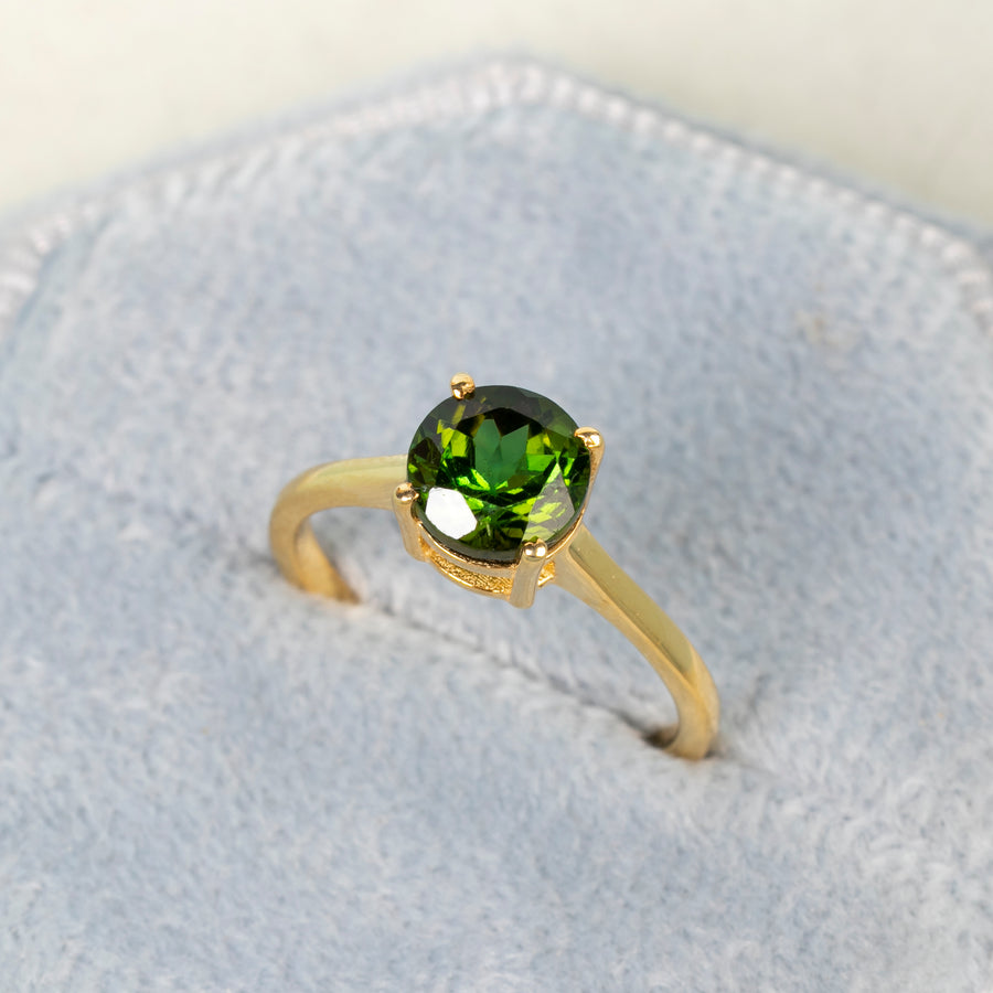 Blushing Green Tourmaline Ring