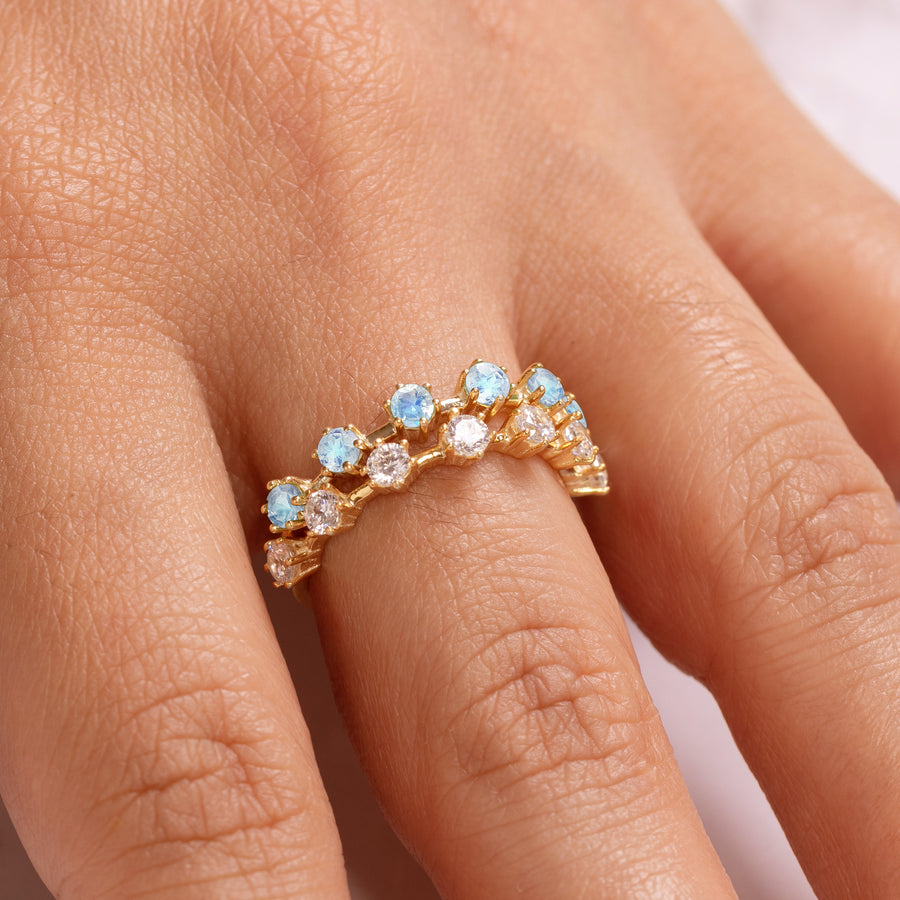 Moonstone Bridal Ring Set