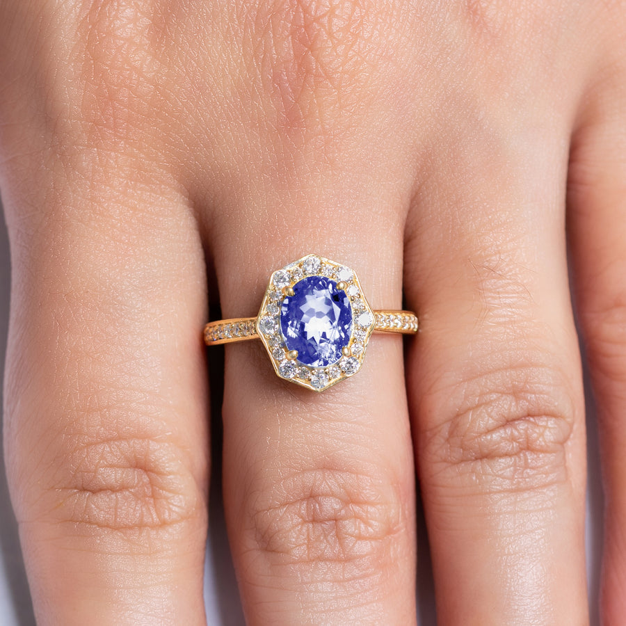 Tanzanite Diamond Anniversary Ring