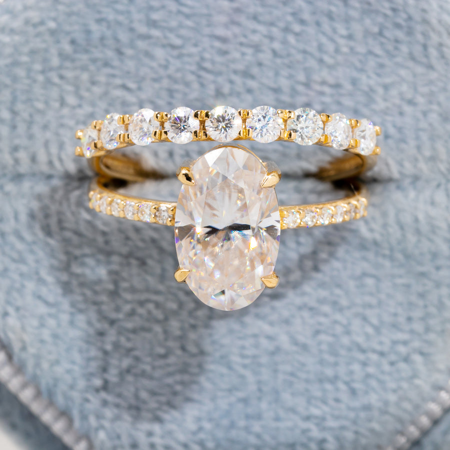 Pandora Moissanite Engagement Ring Set