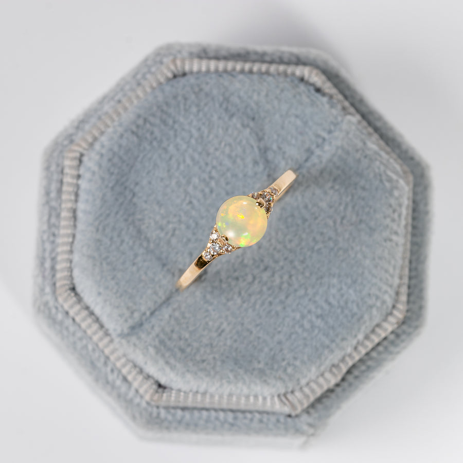 Limelight Opal and Diamond Accent Ring