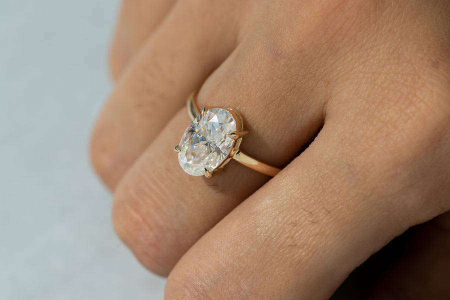 Ovoid Lab Diamond Ring