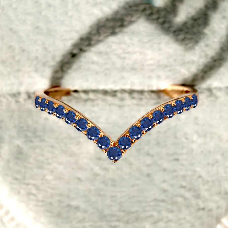 Real Sapphire Stacking Ring