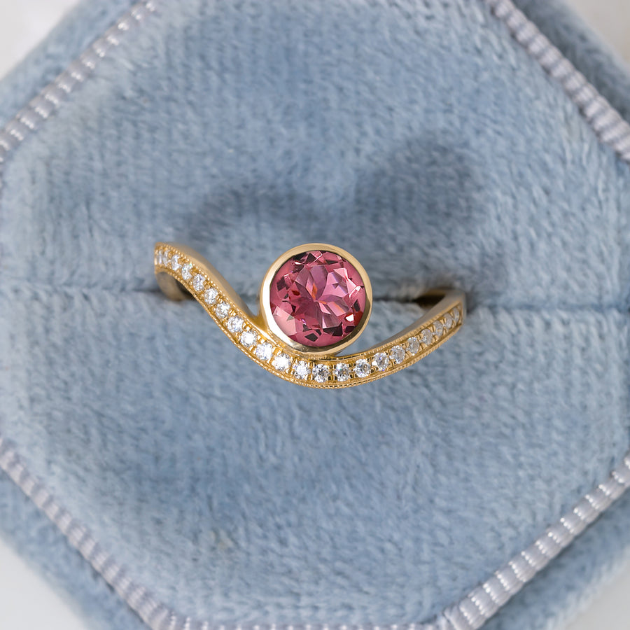 Plump Pink Tourmaline Ring