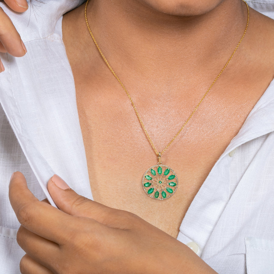 Lily Of The Valley Emerald Pendant