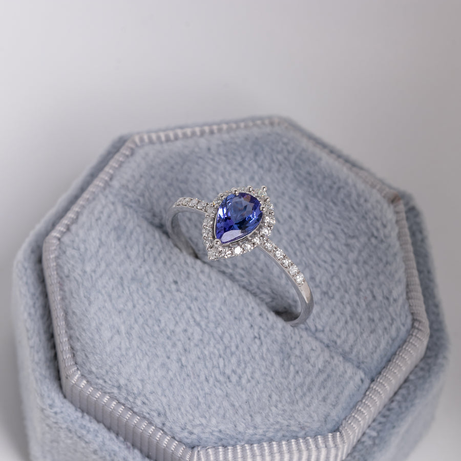Tanzanite Blue Wedding Ring
