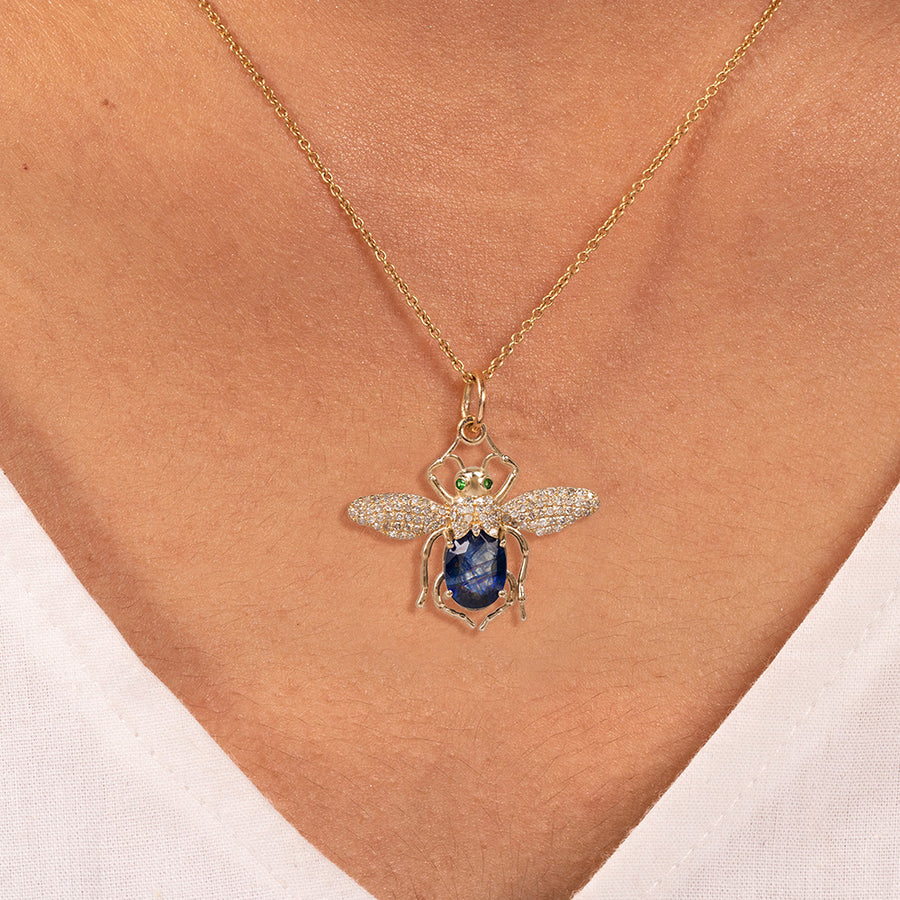 Queen Bee Sapphire Diamond Pendant