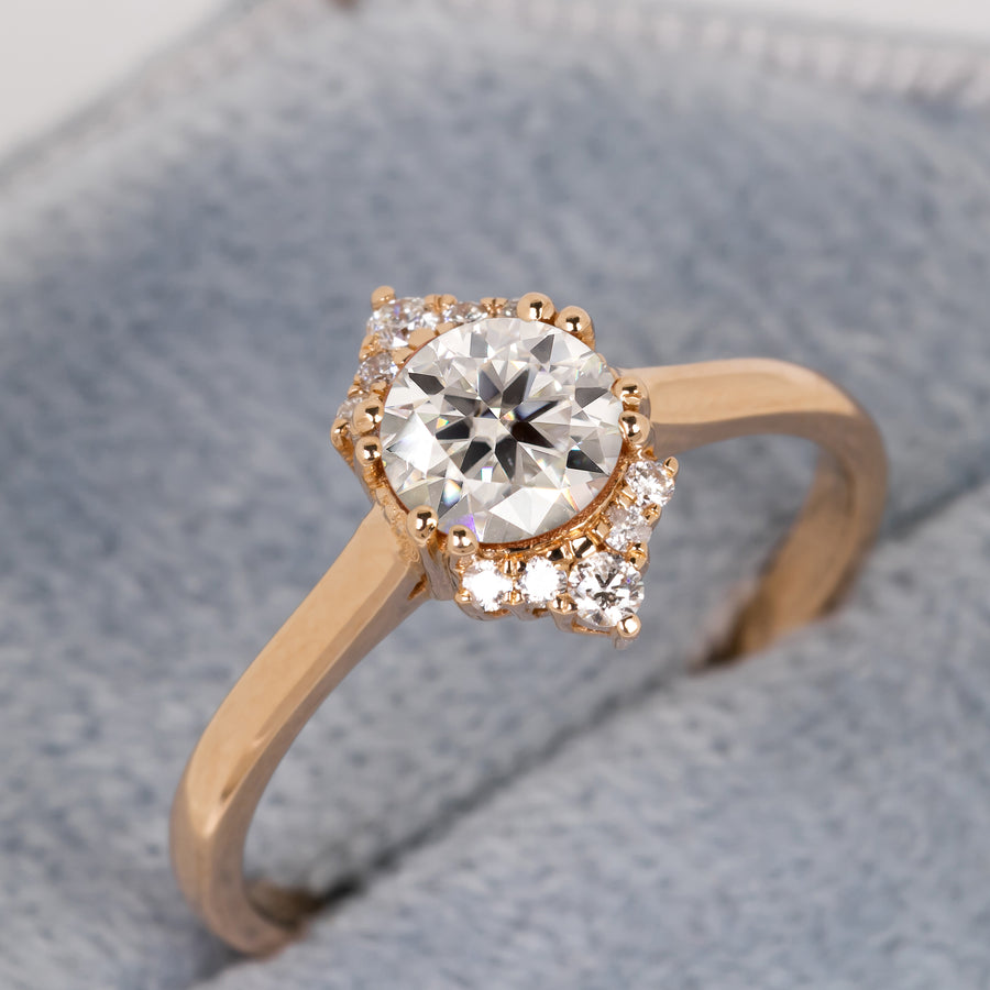 Moissanite Art Deco Ring