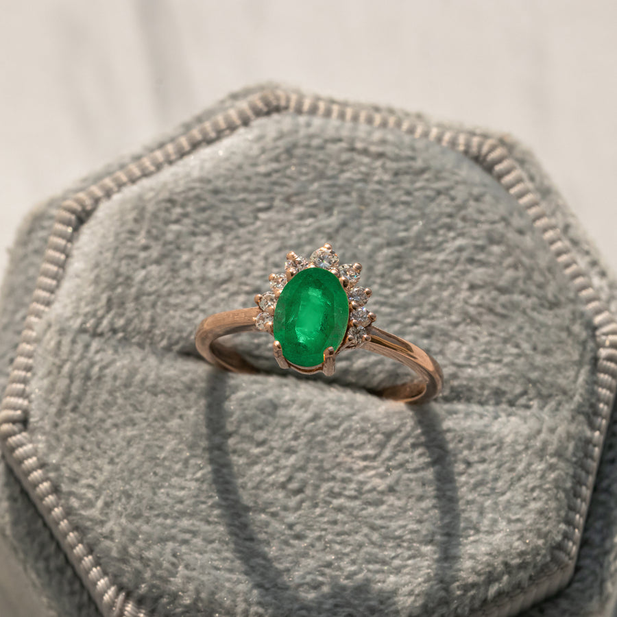 Charmer Emerald Ring