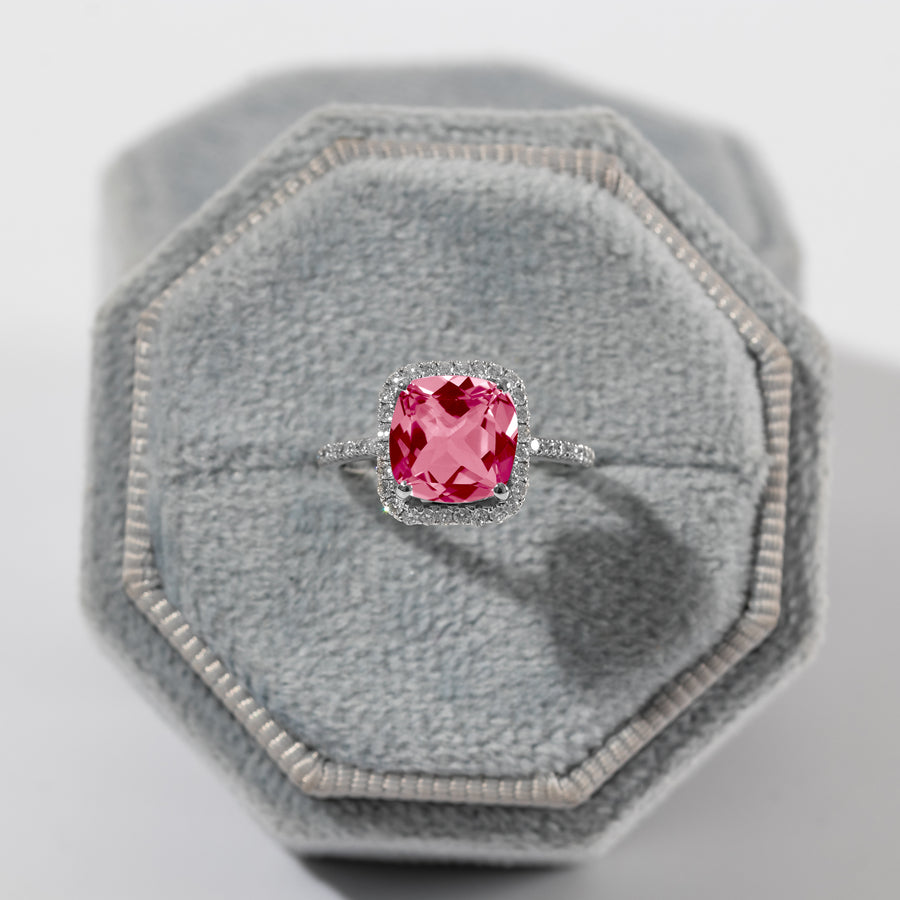 Solitaire Tourmaline Pink Ring