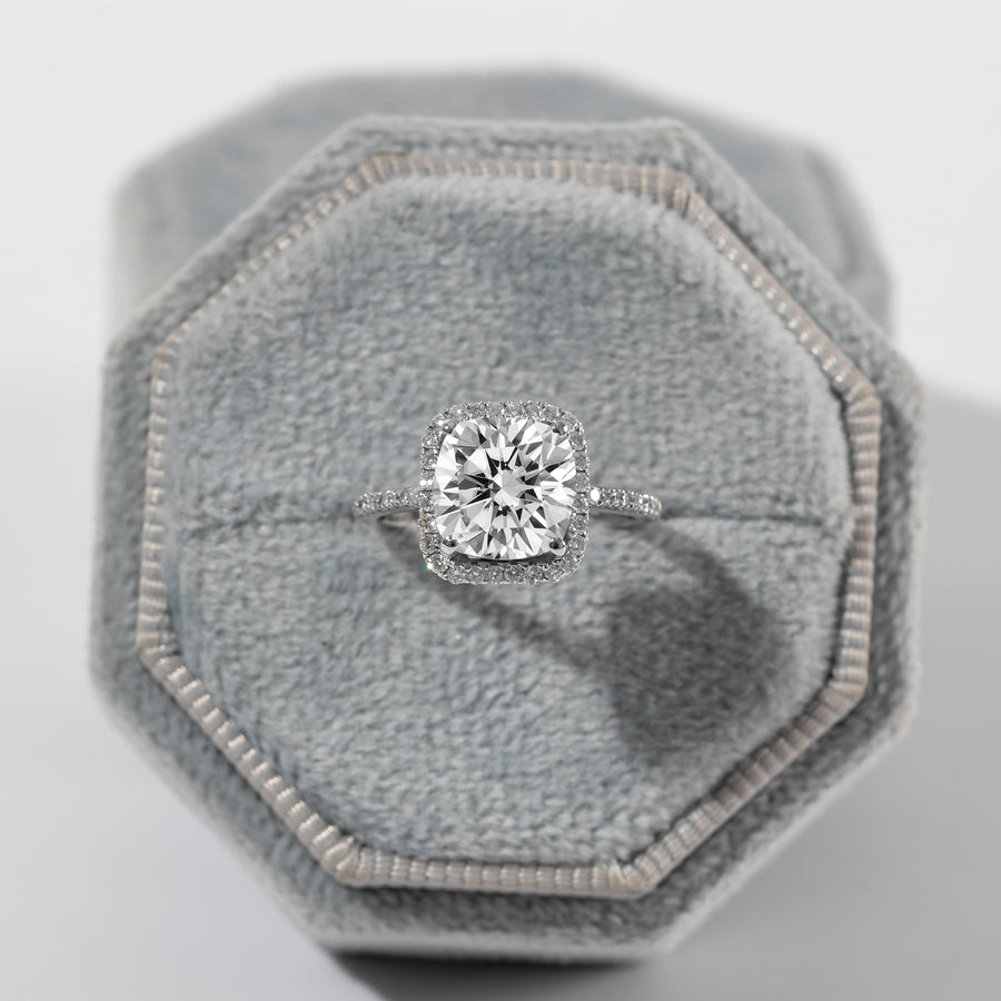 Moissanite Halo Ring