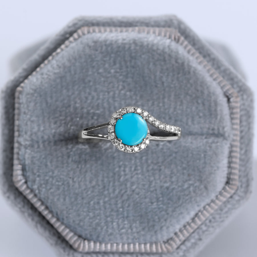 Turquoise Diamond Wedding Ring