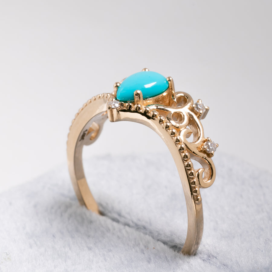 Diana Turquoise Tiara Ring
