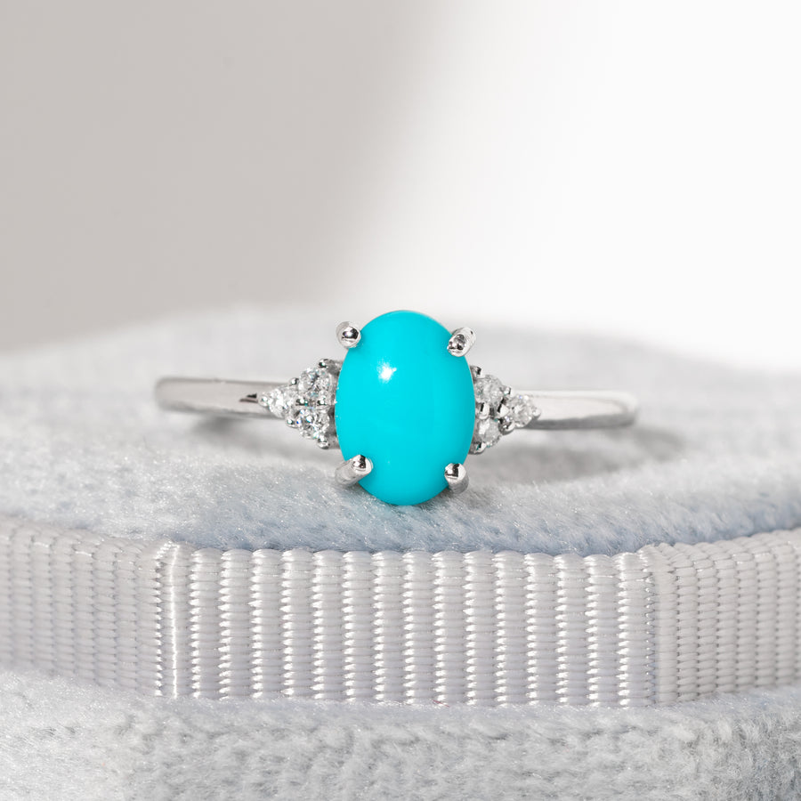 White Gold Turquoise Ring