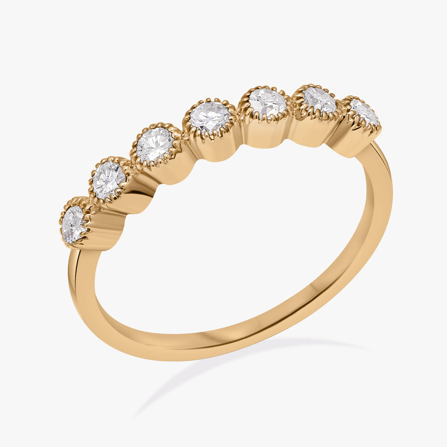 Gold Diamond Seven Stone Ring