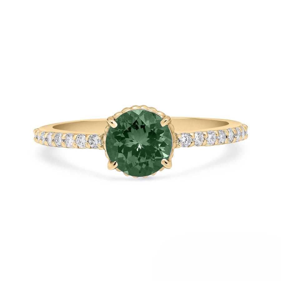 Luna Green Tourmaline Gold Ring