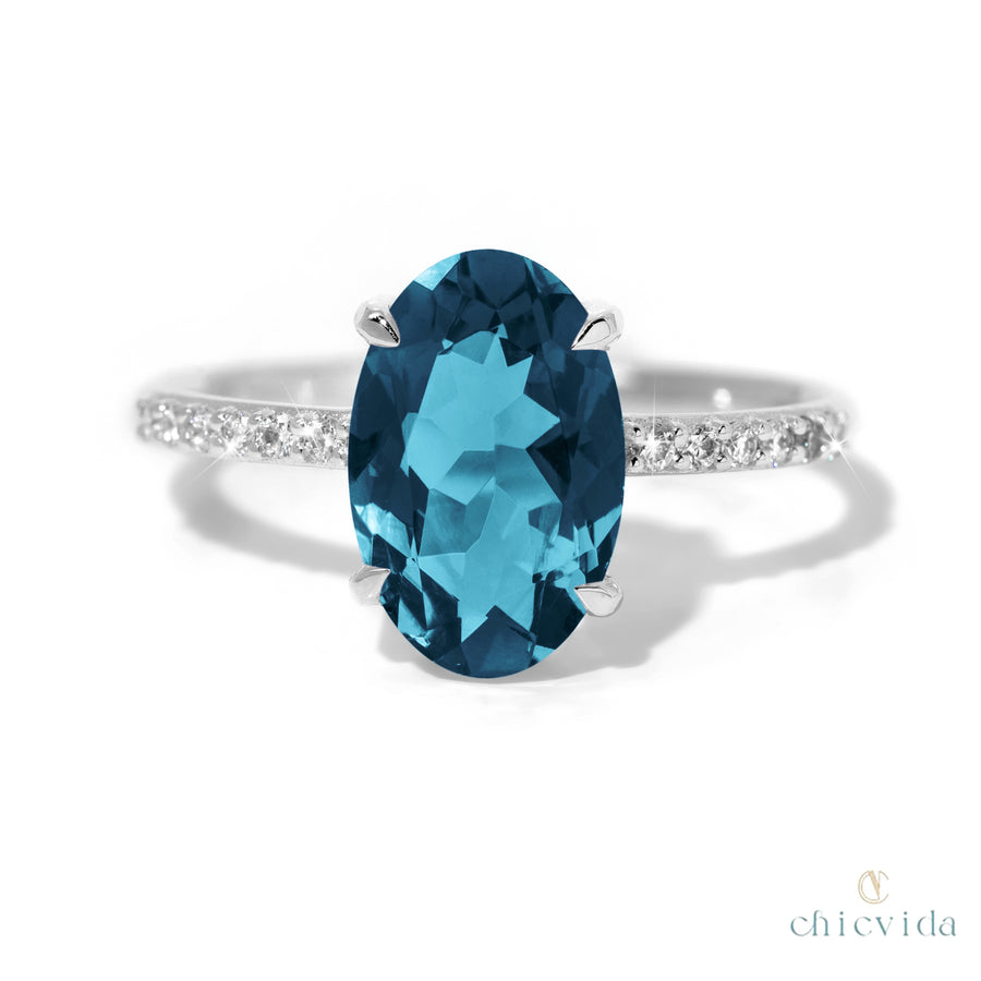 london blue topaz ring